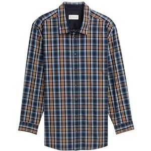 TOM TAILOR Plussize herenhemd, 38477 - Navy Blue Shades Check, 5XL Grote maten