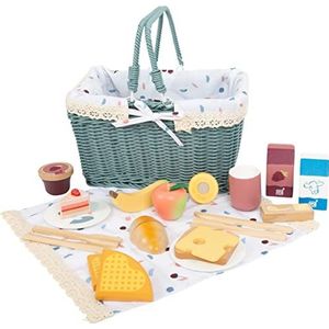 small foot picknickmand ""tasty"", accessoires voor kinderkeuken en kinderwinkel, rollenspel voor kinderen vanaf 3 jaar, 12325