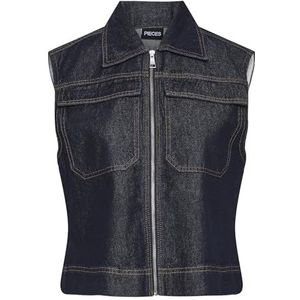 Pcnevin Sl Vest, donkerblauw (dark blue denim), M