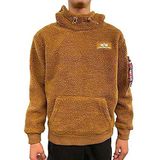 Alpha Industries - Long Sleeve Sherpa Sweatshirt - Heren - Zwart - 100% Polyester