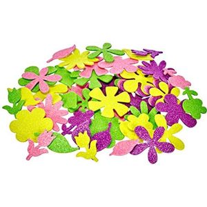 APLI Kids 13078 - Vormen EVA zelfklevende bloem glitter 48 u.