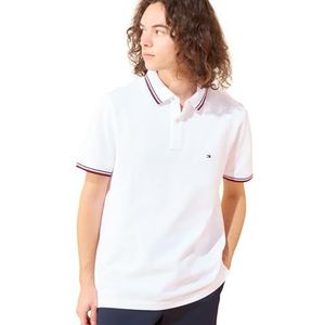 Tommy Hilfiger Tommy Tipped Slim poloshirt voor heren, Wit, XL