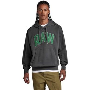 G-STAR RAW Heren RAW University oversized sweater met capuchon, grijs (cloack B782-5812), S, Grijs (cloack B782-5812), S