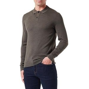 SELETED HOMME SLHTOWN Merino Coolmax Knit Polo NOOS, Forest Night/Detail: melange, L