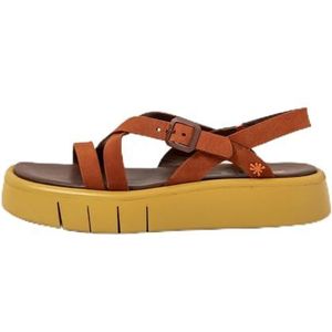 ART 1853 Malaga platte sandalen voor dames, Donker Oranje, 38 EU