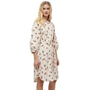 Minus JENA Shirtdress voor dames, casual avondjurk, gebroken witte bloemenprint, 44