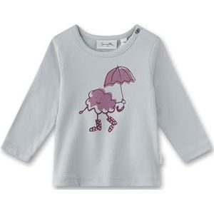 Sanetta Babymeisjesshirt met lange mouwen beige | hoogwaardig en gezellig biologisch katoen shirt met lange mouwen met wolkenmotief kleding, beige, 68 cm