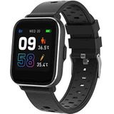 Denver SW-164BLACK, Bluetooth smartwatch, meting van lichaamstemperatuur, zuurstof en hartslag, sportactiviteitstracker, compatibel met iOS en Android.