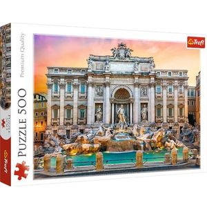 Trefl puzzel, Trevifontein, Rome, 500 elementen, premium kwaliteit, voor volwassenen en kinderen vanaf 10 jaar