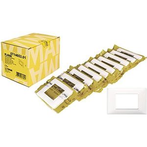 Vimar Plana 0T14653.01 frame 3-voudig technopolymeer, 10 stuks, wit