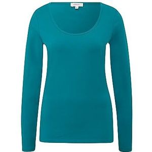 s.Oliver Dames T-Shirt Lange Mouw Blauw Groen 34, blauwgroen., 34