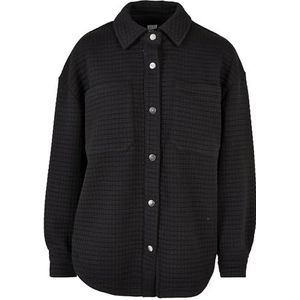 Urban Classics Damen Sweater Ladies Quilted Sweat Overshirt black 5XL