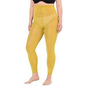 Ulla Popken Dames kousenlegging, 60 denier, mosterdgroen, 44-46
