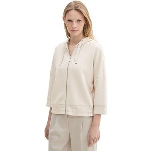 TOM TAILOR Sweatjack voor dames, 12365 - Dusty Beige, XXL