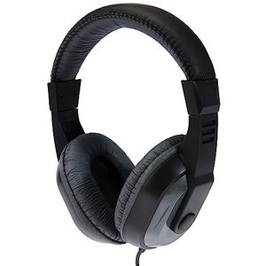 Thomson Over-ear hoofdtelefoon met kabel (kabelgebonden headset met 3,5 mm jack-aansluiting, gevoerde over-ear hoofdtelefoons, 120 cm kabellengte) grijs/zwart