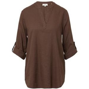 s.Oliver Blouse van linnenmix met 3/4-mouwen, bruin, 44