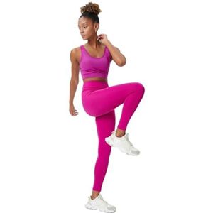KOTON Dames hoge taille basic sport legging legging, Paars (346), M