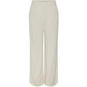 PIECES Pcvinsty Hw Linen Pant Noos Bc linnen broek voor dames, havermout, 30 NL/XL