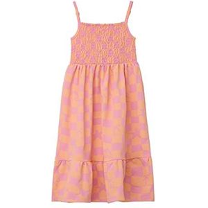 s.Oliver Junior Girls Midi-jurk met allover print, roze, 122, roze, 122 cm