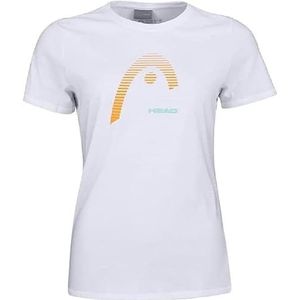 Head Club Lara T-shirt W blouses en T-shirt, wit/oranje, XS Women
