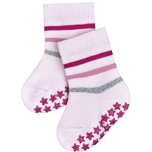 FALKE Uniseks-baby Stopper sokken Multi Stripe B HP Katoen Noppen op de zool 1 Paar, Roze (Powder Rose 8902), 62-68