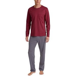 Calida Relax-opdruk pyjamaset voor heren, Mars Rood, 52-54