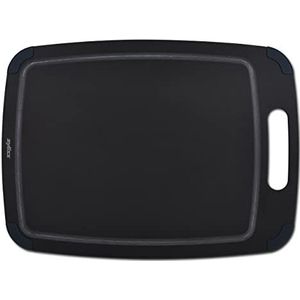 Zyliss E910066 Snijplank van Houtvezel Groot, 44,5cm x 33cm, Gerecyclede Houtvezel/Siliconen, Zwart, Snijplank voor Keuken, Vaatwasmachinebestendig, 5 Jaar Garantie