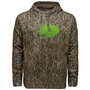 Mossy Oak Heren Camo Hunting Hoodies Performance Fleece Logo Hooded Sweatshirt, Bodemland Boom, L