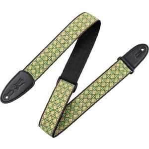 Levy's Leathers Original Hootenanny Series gitaarriem | jacquardstof | breedte 5 cm | kleur groen | (M8HT-25)
