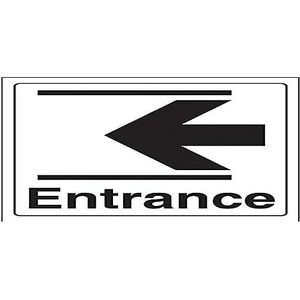 VSafety Entrance/Slide Linker Deurbord - 150mm x 150mm - Zelfklevende Vinyl