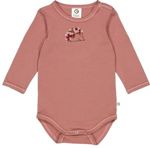 Müsli by GREEN COTTON Rompertje/body  olijfgroen / oudroze / rood / wit