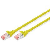 DIGITUS LAN kabel Cat 6 - 5m - RJ45 netwerkkabel - S/FTP afgeschermd - Compatibel met Cat 6A & Cat 7 - Geel