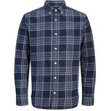 JACK & JONES - JPRBlubrook - Overhemd - Navy / Nachtblauw / Wit