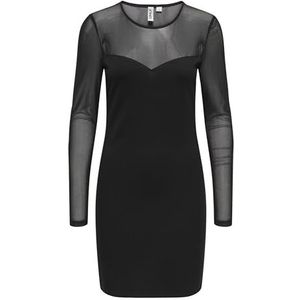 ONLY - ONLHEART-BECKI - Jurk - Zwart - Korte Lengte - Aansluitende Pasvorm