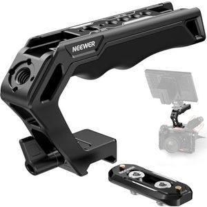 NEEWER Top handvat en NATO Rail Kit, Comfort Siliconen Grip met Quick Release NATO Klem, 3 Koude Schoenen en 1/4"" 3/8"" ARRI Threads, Compatibel met SmallRig Camera Cage Video Rig, CA008