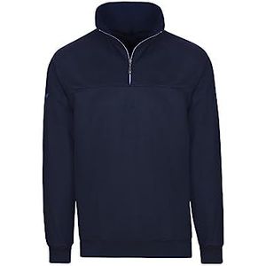 Trigema heren sweatshirt rits, Donkerblauw, L