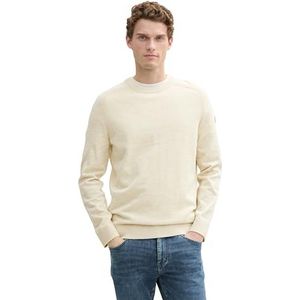 TOM TAILOR heren trui, 37719 - Beige Wit Lime Multicolor, XL