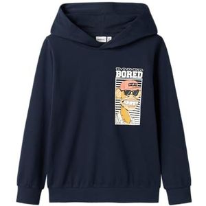 NAME IT Jongens Nkmmaddux BOD Nreg Sweat Wh Unb Sky, navy blazer, 134-140