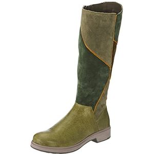 THINK! Cogita duurzame patchwork lodenvoering laarzen voor dames, 7000 jade combi, 42.5 EU
