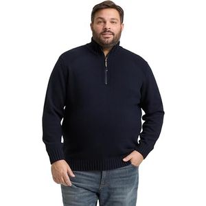TOM TAILOR Plussize herentrui, 13160 - Knitted Navy Melange, 4XL Grote maten