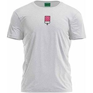 Bona Basics, Digitaal bedrukt, basic T-shirt voor heren,%70 katoen%30 polyester, grijs, casual, herentops, maat: L, Grijs, L