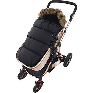 Babify Universele fleece tas. Wandelwagen- en kinderwagentas met ritssluiting (Universal-Bugaboo-Maclaren-Jane) Kleur Zwart