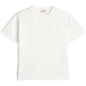 Koton Boys's Crew Neck Short Sleeve Bedrukt T-shirt, Wit (000), 13-14 Jaar