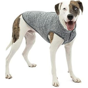 Kurgo K9 Core hondentrui, het hele jaar door trui voor honden, fleece vest voor honden, gebreide fleece huisdierjas, fleece voering, lichtgewicht, ritssluiting voor harnas, verstelbare nek, zwart, M