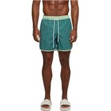 Urban Classics Retro zwemshorts voor heren, verkrijgbaar in vele verschillende kleuren, maten S tot 5XL, Paleleaf/Vintage Green, L