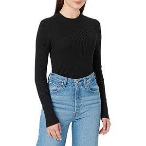 SELECTED FEMME Dames Slflydia New Rib Ls Knit O-Neck B Noos Pullover, zwart, L