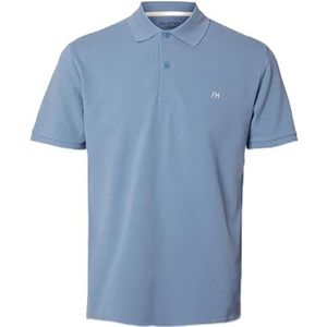 SELETED HOMME Slhdante Ss Polo Noos Poloshirt voor heren, Blue Shadow., XXL