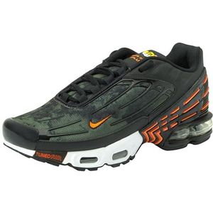 Nike FV6914-001 Air Max Plus 3 Heren, Black/Safety Orange-Medium Olive-White EU 40, Black Safety Orange Medium Olive White, 40 EU