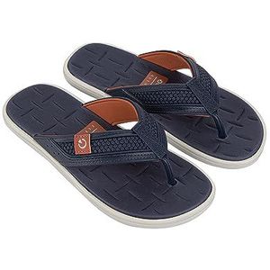 Cartago Malta V Thong Ad Flipflop voor heren, Grijs Blauw Bruin Tegel, 45/46 EU