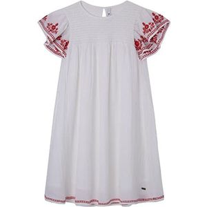 Pepe Jeans Godiva-jurk voor meisjes, Wit, 16 jaar
